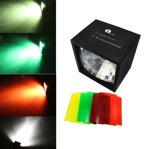 1byone Type QS-0092 Mini Cube Flashing Light Lamps With Three Colors Gels, Apply Lighting For DJ Disco House Party Hotel Stage Office Camping Field Etc, Lighting For Halloween And Christmas