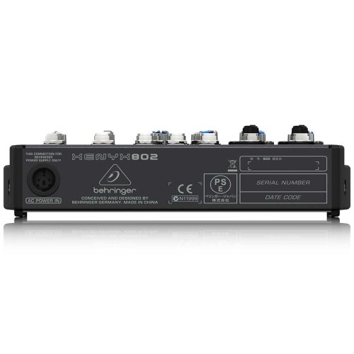 Behringer Xenyx 802 Premium 8-Input 2-Bus Mixer with Xenyx Mic Preamps and British EQs