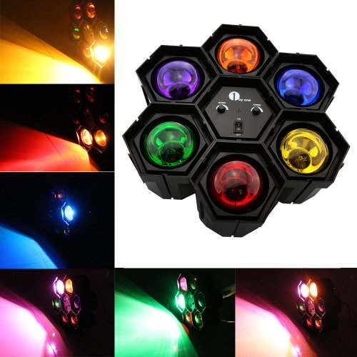 1byone Type QL-0067 6 Linkable Multicolor Lights Pods Disco DJ Party Stage Music Concert Lights Six Colors Lamps Lightsing Flashing Strobe, Apply Lighting For DJ Disco House Party Hotel Stage Office Camping Field Etc, Lighting For Halloween And Christmas