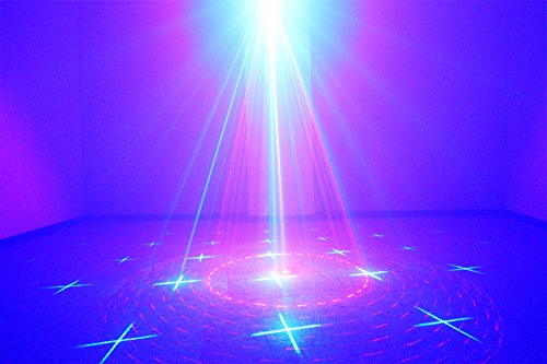 Generic 3 Lens 40 Patterns RG Laser BLUE LED Stage Lighting DJ Show Light Green Red
