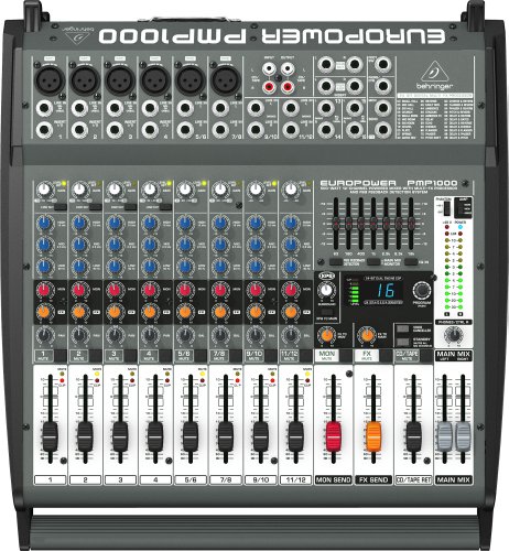 Behringer EUROPOWER PMP1000 500-Watt 12-Channel Powered Mixer