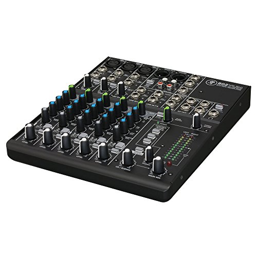 Mackie 802-VLZ4 8-Channel Ultra Compact Mixer Bundle with Two XLR Cables, Two Instrument Cables, and Polishing Cloth