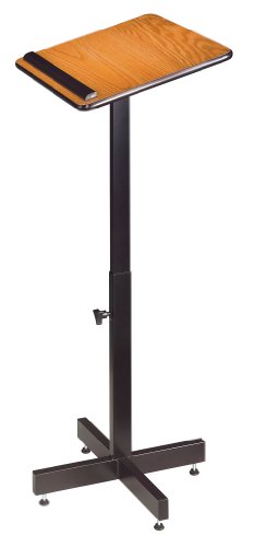 Oklahoma Sound 70-MO Portable Presentation Lectern, 20" Length x 18-1/4" Width x 48-1/2" Height, Medium Oak
