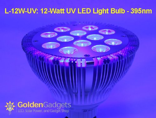 L-12W-UV: 12-Watt UV LED Light Bulb - 395nm