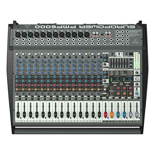 Behringer Europower PMP6000 | 1600W 20-Channel Powered Mixer Dual Multi FX Processor FBQ Feedback Detection System