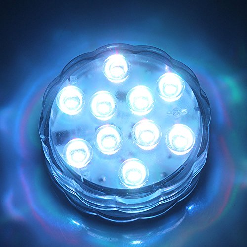 Hallomall™ Multicolor Submersible LED Lights, Underwater Pond Lighting/ Fountain Lighting, LED Accent Lights with IR Remote Control for Wedding /Centerpiece /Halloween/ Party/ Christmas/ Stage Decors/ (1 pack)