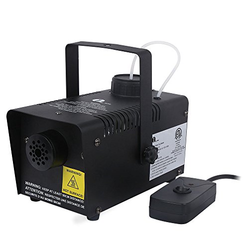 1byone Fog Machines Mini 400 Watt 2000CFM 2 Meters Output Distance 500ml Tank Capacity with Wired Control Fog Machine