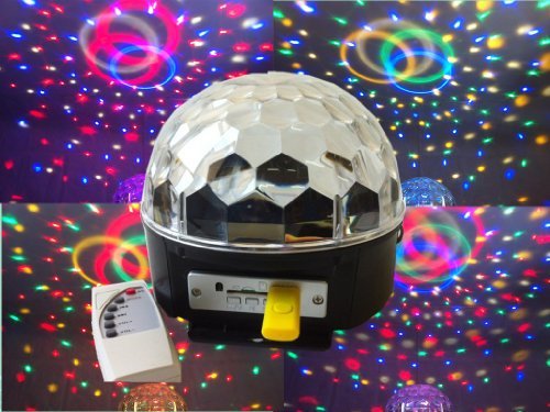 Supertech With Remote Control And Usb Driver 6 Color Changing RGB Crystal Magic Rotating Ball Effect Led Stage Lights For KTV Xmas Party Wedding Show Club Pub Disco DJ
