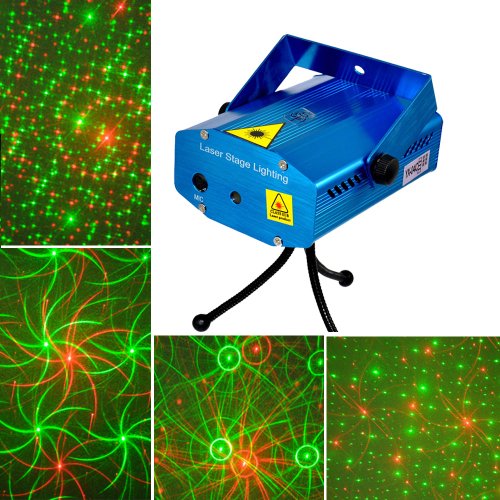 Protable Mini Stage Lighting Projector LED Strobe Flash Light DJ Party Christmas Effect Light