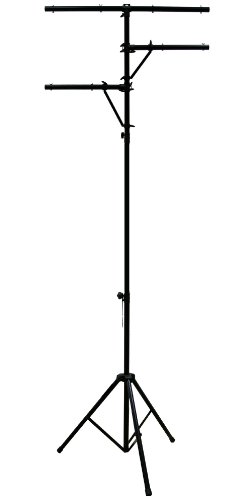 ASC Pro Audio Mobile DJ Light Stand Multi Arm Lighting T Bar Portable Tripod up to 12 Foot Height