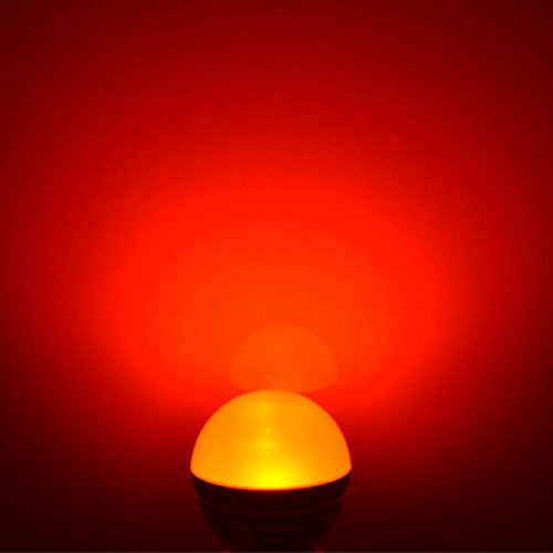 E-Goal E27/E26 Standard Screw Base 16 Colors Changing Dimmable 3W RGB LED Light Bulb with IR Remote Control for Home Decoration/Bar/Party/KTV Mood Ambiance Lighting