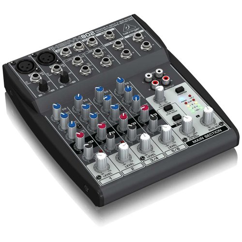 Behringer Xenyx 802 Premium 8-Input 2-Bus Mixer with Xenyx Mic Preamps and British EQs