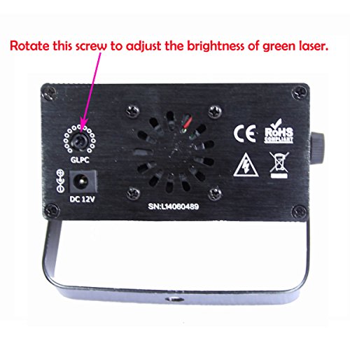 YiscorTM Stage Lighting LED laser Light Remote Control 40 Patterns Red Green Blue for Club Disc Home Garden Party DJ Wedding Effect