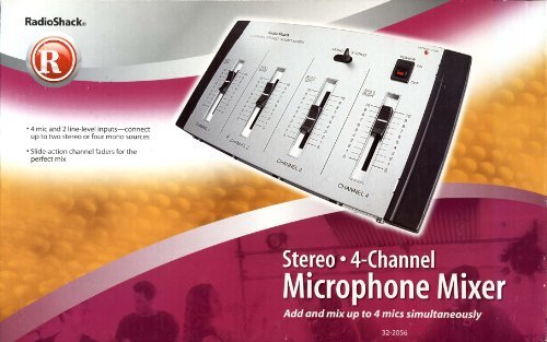 RadioShack Stereo 4-Channel Microphone Mixer - (32-2056)