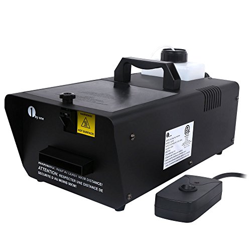 1byone Low Lying Fog Machines 400 Watt 3000CFM 2 Meters Output Distance 1300ml Tank Capacity with Wired Control Fog Machine