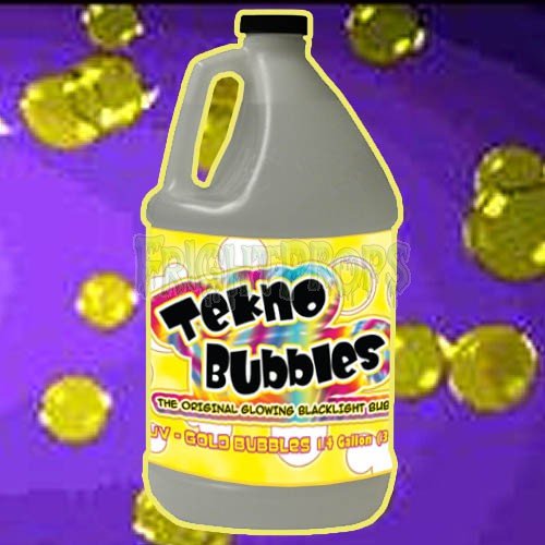 Tekno Bubbles - Gold UV Blacklight Reactive - Half Gallon - 64 Ounces