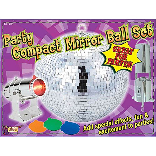 Forum Novelties Party Compact 8″ Mirror Disco Ball Light Set Pro