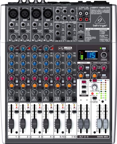 Behringer XENYX X1204USB | Premium 12-Input 2/2-Bus Mixer with XENYX Mic Preamps and USB/Audio Interface