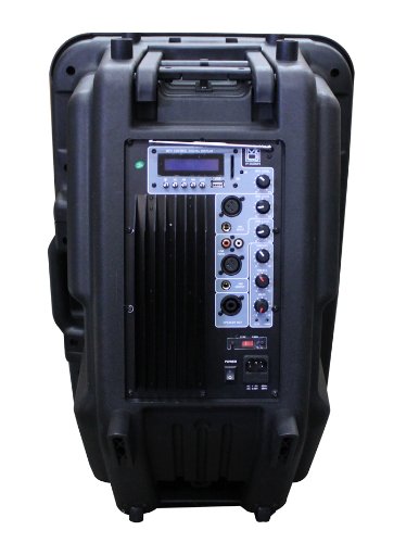 Mr. Dj PP3500MP3 15-Inch 2500 Watts Max Power Speaker with Built in LCD/AM FM Radio/ MP3/USB/SD Card Slot/Microphone