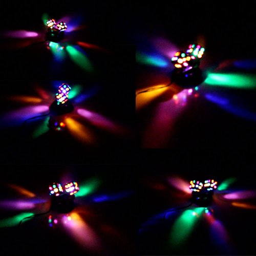 1byone Type QL-0073 LED Dual Rotating Multicolor Flashing Disco Dice Lights, Apply Lighting For DJ Disco House Party Hotel Stage Office Camping Field Etc, Lighting For Halloween And Christmas