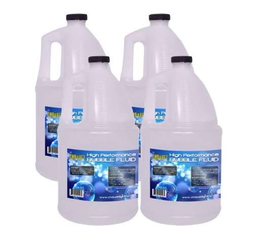 NEW! (4) Gallon Bottles of CHAUVET BJU Non-Staining Bubble Juice Fluid - BJ-U