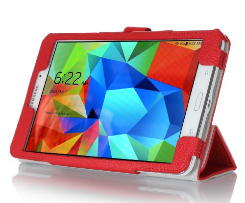 ProCase Samsung Galaxy Tab 4 8.0 Case with bonus stylus pen - Smart Cover Case with Stand for 8 inch Tab 4 Tablet 2014 (SM-T330 / T331 / T335), with Auto Sleep/Wake feature (Red)
