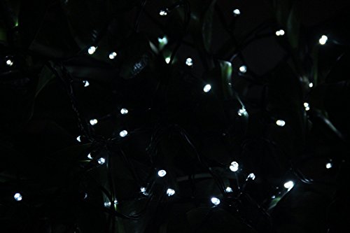 Kowellshine KL-200 Solar Fairy String Lights 57FT 200 LED 7 Modes Waterproof Light-White Solar String Powered String Light With Waterproof Switch for Outdoor Garden Christmas Wedding Party--White