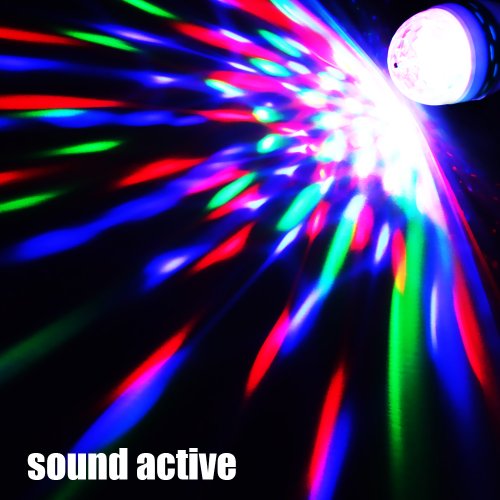 ZITRADES Disco DJ Lighting 3W E27 LED Crystal Ball Rotating full color light Voice Sound Activated