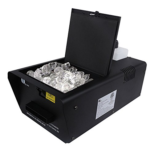 1byone Low Lying Fog Machines 400 Watt 3000CFM 2 Meters Output Distance 1300ml Tank Capacity with Wireless Remote Control Fog Machine