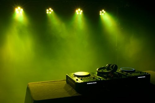 (2) AMERICAN DJ Mega Tripar Profile RGB DMX-512 LED Par Lights w/ Strobe Effects