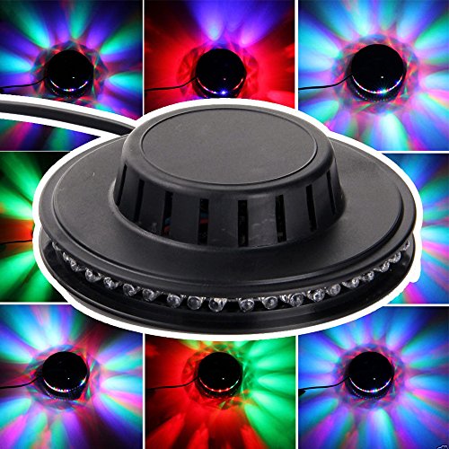 AGPtek® 48 RGB LED Voice-Activated Stage Lighting Disco Bar DJ Party Rotating Light