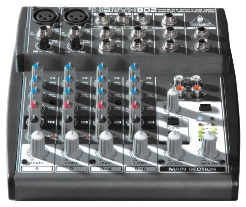 Behringer Xenyx 802 Premium 8-Input 2-Bus Mixer with Xenyx Mic Preamps and British EQs