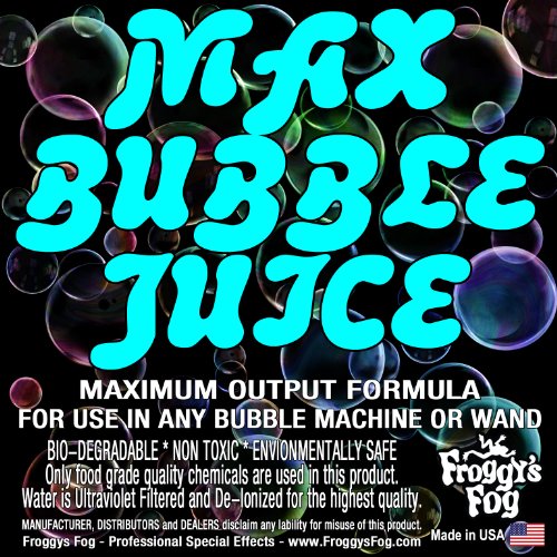 55 Gal - MAX Bubble Juice Fluid - 10x the Bubbles from Standard Machines