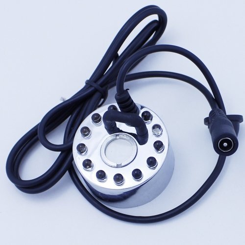 Evalley High Quality 12 LED Lights Ultrasonic Mist Maker Machine Fogger Water Pond Fountain Pond