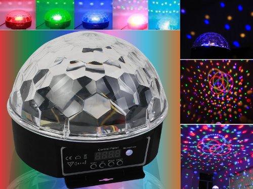 DMX512 Stage Lighting Digital LED RGB Crystal Magic Ball Disco DJ Effect Light