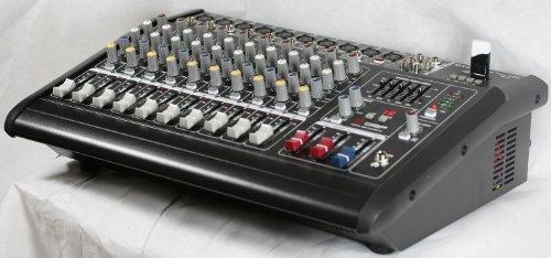 GTD Audio 10 Channal 1000Watt Professional Powered Mixer Amplifier (500w RMS / 2x250w RMS)