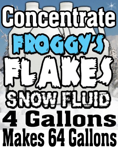 Concentrate Froggys Flakes Snow Juice Machine Fluid - Makes 64 Gallons Snow Formula: DRY (30 - 75 Feet Float / Drop)