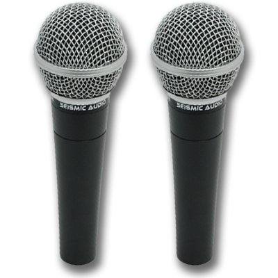 Seismic Audio - Landslide8-PKG22 - 15" Molded PA Speaker Package with Mixer, Mics, and Stands