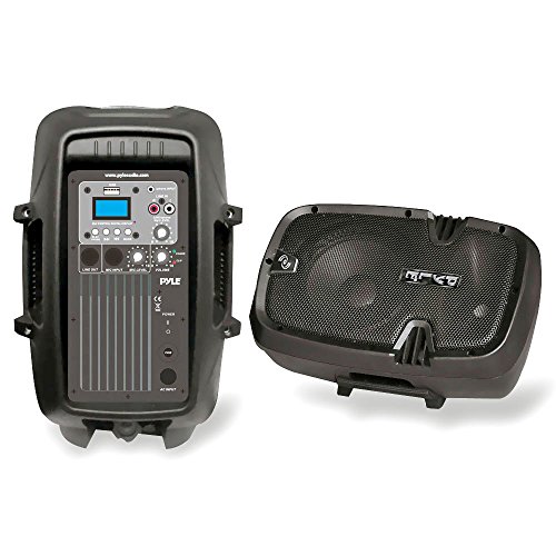 PYLE-PRO PPHP803MU 8-Inch 600 Watt Powered Two-Way PA Speaker with MP3/USB/3.5mm Input
