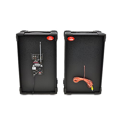 Pyle PSUFM835A 800 Watt 2-Way Speaker Systems, USB/SD Card Readers, FM Radio, AUX Input