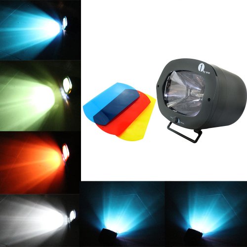 1byone Type QS-0091 Mini Flashing Light Lamps With Three Colors Gels, Apply Lighting For DJ Disco House Party Hotel Stage Office Camping Field Etc, Lighting For Halloween And Christmas