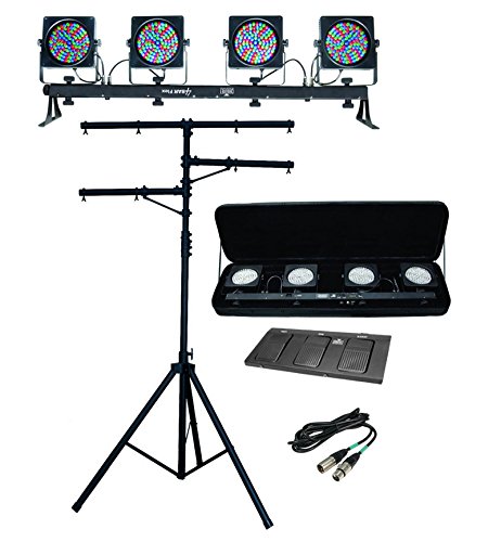 CHAUVET 4BAR FLEX LED RGB DMX Mountable DJ Light System w/ CH-01 Stand & Cable