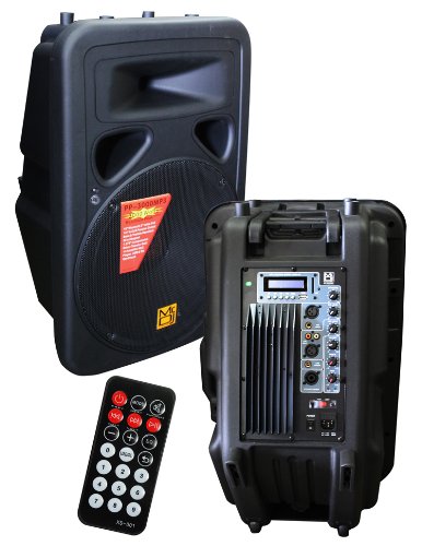 Mr. Dj PP3000MP3 15-Inch 2500-Watt Max Power Speaker with Built-In LCD/MP3/USB/SD Card Slot and Wireless Remote Control