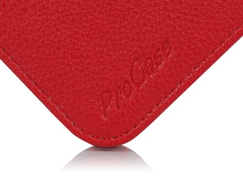 ProCase Samsung Galaxy Tab 4 8.0 Case with bonus stylus pen - Smart Cover Case with Stand for 8 inch Tab 4 Tablet 2014 (SM-T330 / T331 / T335), with Auto Sleep/Wake feature (Red)