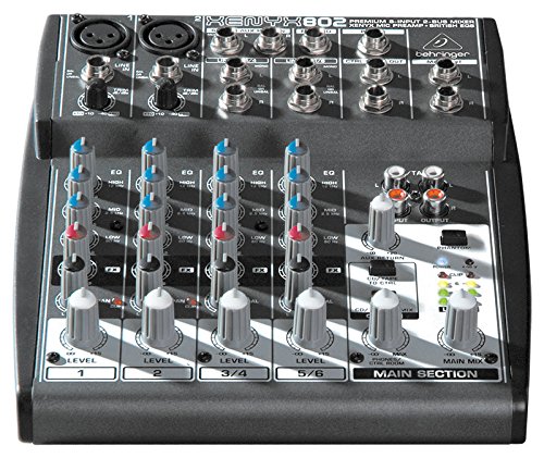 Behringer Xenyx 802 Premium 8-Input 2-Bus Mixer with Xenyx Mic Preamps and British EQs