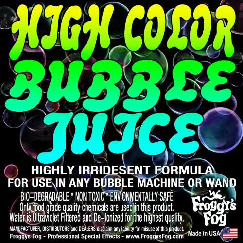 4 Gal - HIGH COLOR Bubble Juice Fluid - Strong Long-Lasting Iridescent Brilliant