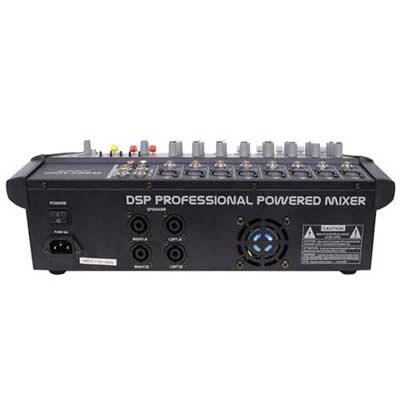 Seismic Audio - LandSlide-8P - 8 Channel DSP Professional Powered Mixer - Power