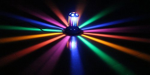 1byone Type QL-0079 Diameter 4.1" Disco Ball Light, LED Rotating Multicolor Flashing Disco Beacon Lights, Apply Lighting For DJ Disco House Party Hotel Stage Office Camping Field Etc, Lighting For Halloween And Christmas