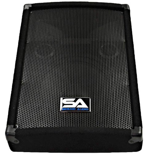 Seismic Audio - Pair of 10" Wedge Style FLOOR MONITORS - Studio, Stage, or Floor use - PA/DJ Monitors