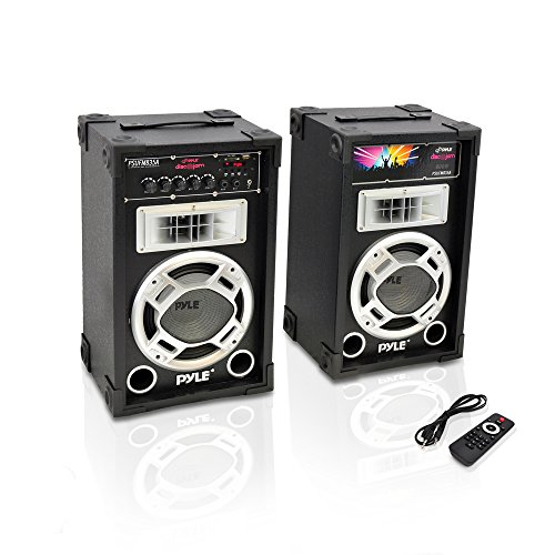 Pyle PSUFM835A 800 Watt 2-Way Speaker Systems, USB/SD Card Readers, FM Radio, AUX Input